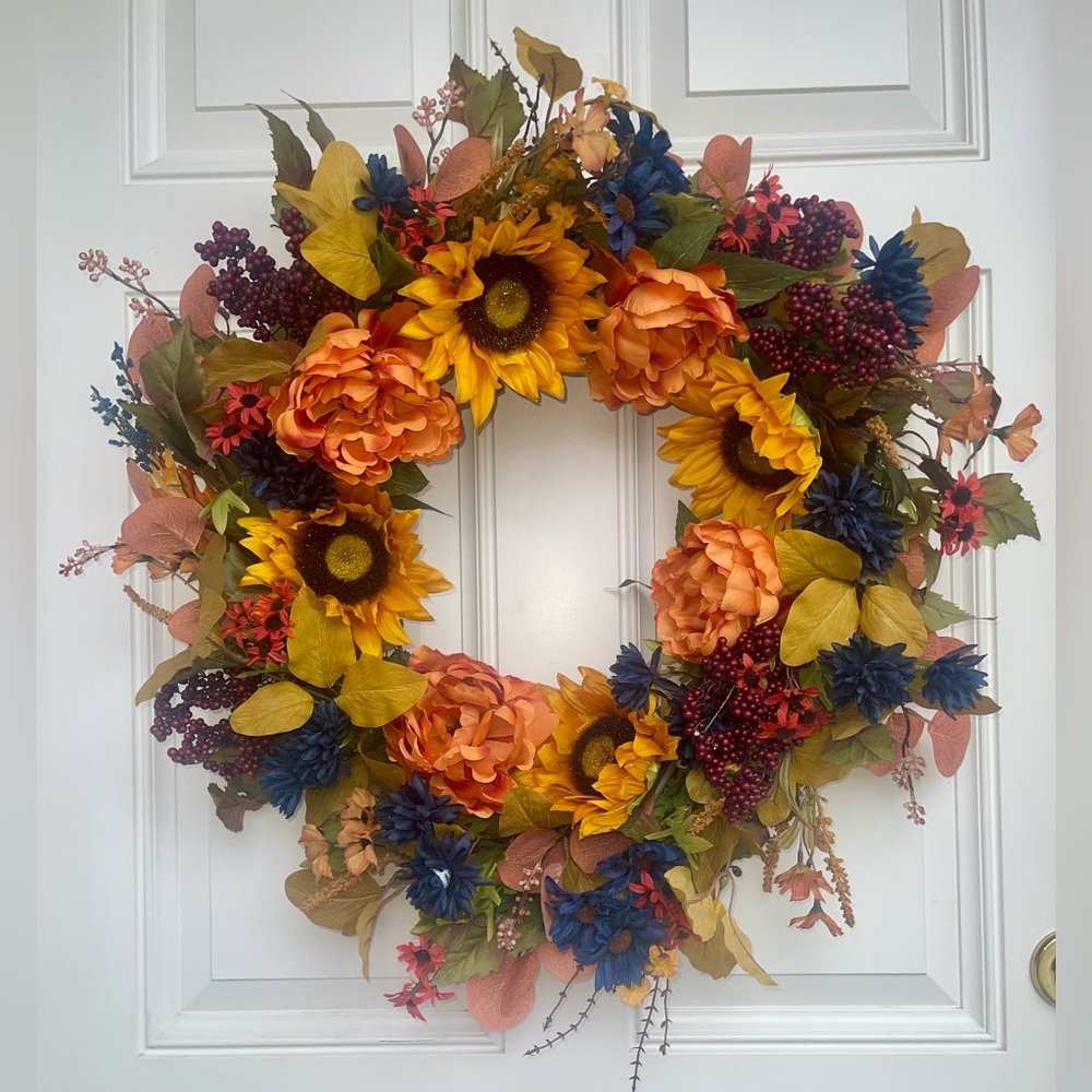 Vibrant Handcrafted Fall Wreath